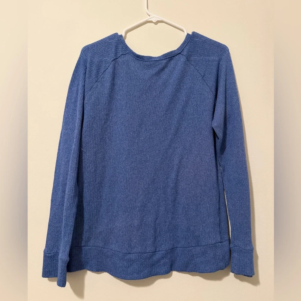 Old Navy Blue Knit Long Sleeve Sweater Small